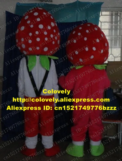 Смарт-красный Костюм mascot «Клубничка» te Fragola ягод в интернет-магазине La Fresa с красный, белый пятна голову счастливого лица № 3766