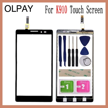 

OLPAY 5.5''Touch Screen For Lenovo K910 K 910 Touch Screen Digitizer Panel Front Glass Lens Sensor Tools Adhesive+Wipes