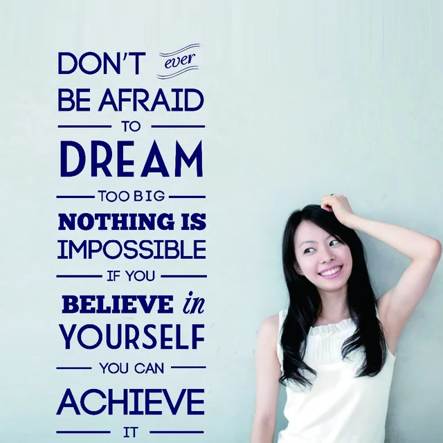 English Saying Dream Motivational Wall Art Sticker Decal Diy English Saying Dream Motivational Wall Art Sticker Decal Diy Home Decoration Decor Mural Removable
