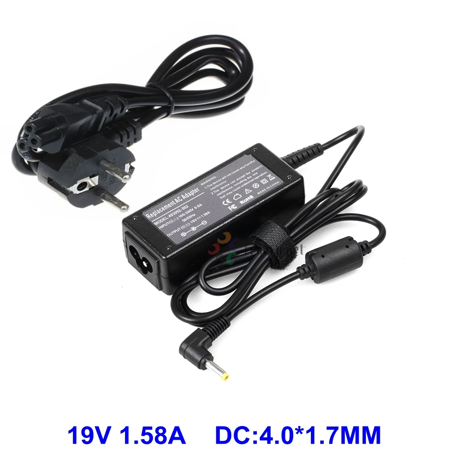 19V 1.58A 4 0*1 7mm AC адаптер Зарядное устройство для hp Mini 110c-1000 110-1000 493092-002 PA-1650-02H PPP018H A0301R3