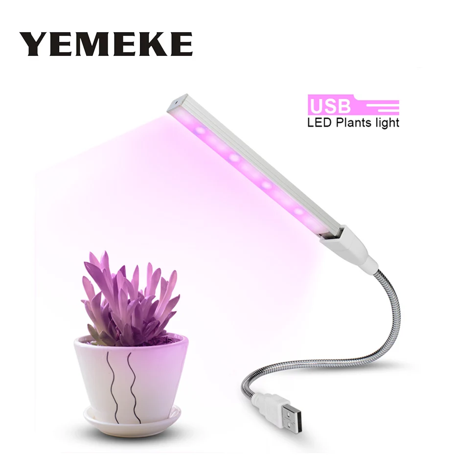 Usb Portable Led Plant Grow Light Lamp 10Red+4Blue Growth Lights DC 5V 3W Growing Lamps For Home