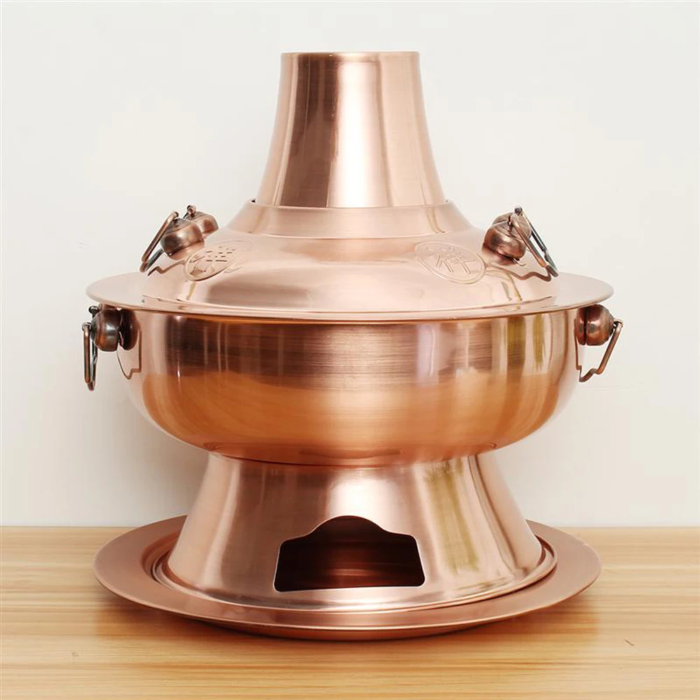 Кастрюля Hotpot китайская кастрюля для огня большая медная из нержавеющей стали