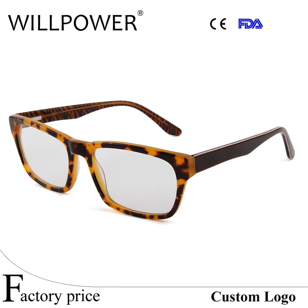 

WILLPOWER New 2017 fashion glasses frames optical spectacle brand design men vintage eyeglasses frame women clear black leopard