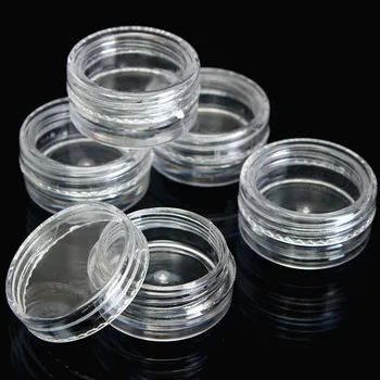 

50Pcs Clear Plastic Empty Cosmetic Sample Containers Jars Pots Small 3g Jul19 Drop Ship MG