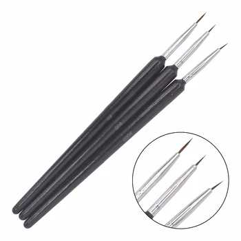 YWK 3PCS Kolinsky Acrylic Nail Brush Professional Brushes Nail Tools Fashion Nail Art Brush for Manicure #14 osaka acrylic nail kolinsky brush 14