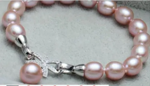 

FREE SHIPPING HOT sell new Style >>>> charming10-11mm natural baroque south sea pink pearl bracelet 7.5-8inch