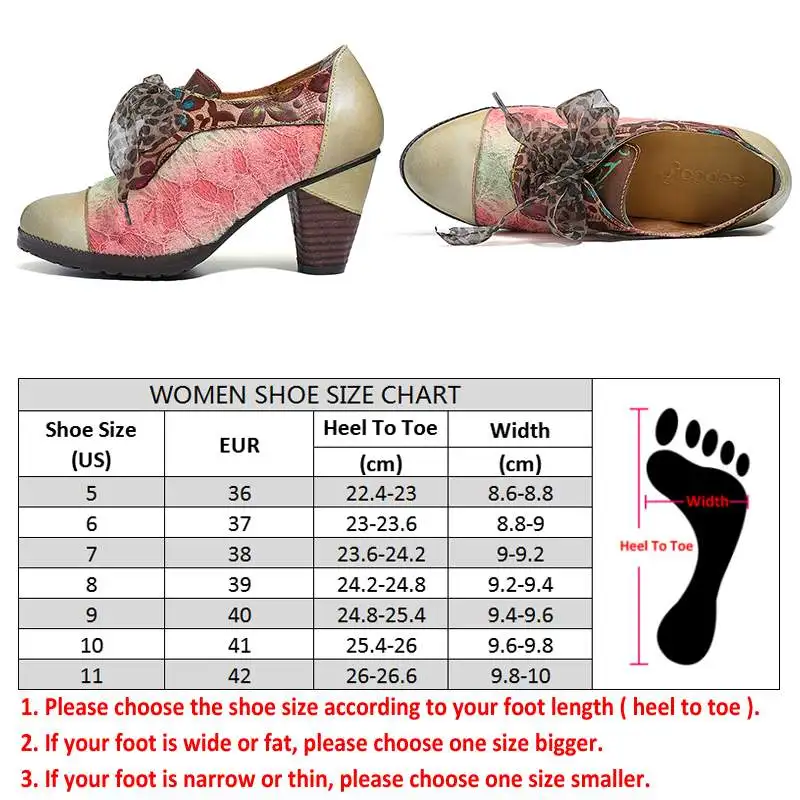 SOCOFY Elegance Genuine Sandals WomenLeather Splicing Lace Retro Pattern Comfortable Lace Up Pumps Elegant Shoes Woman