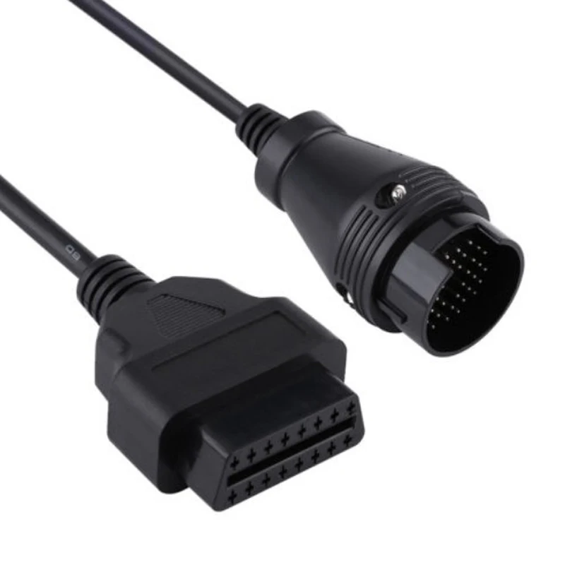 Black 38 Pin To 16 Pin OBD2 OBDII Diagnostic Adapter Connector Cable For Mercedes Benz