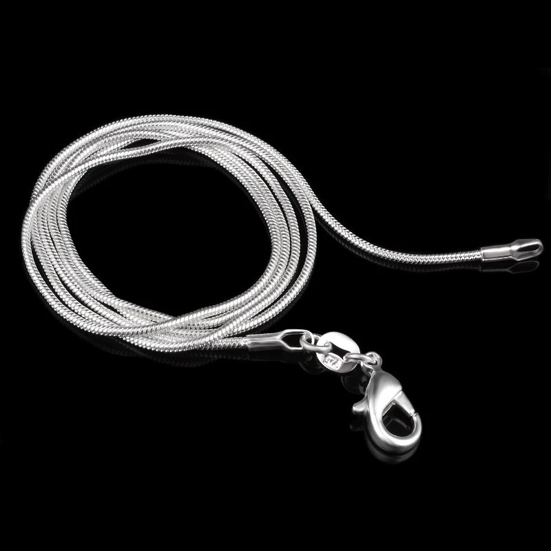 

2018 Free Shipping 16-24 Inches Fine Silver-Color Necklace Chains With Lobster Clasps Set For Girl Woman