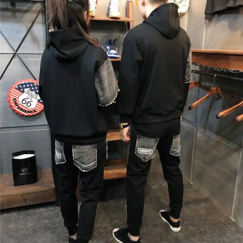 matching tracksuit couple