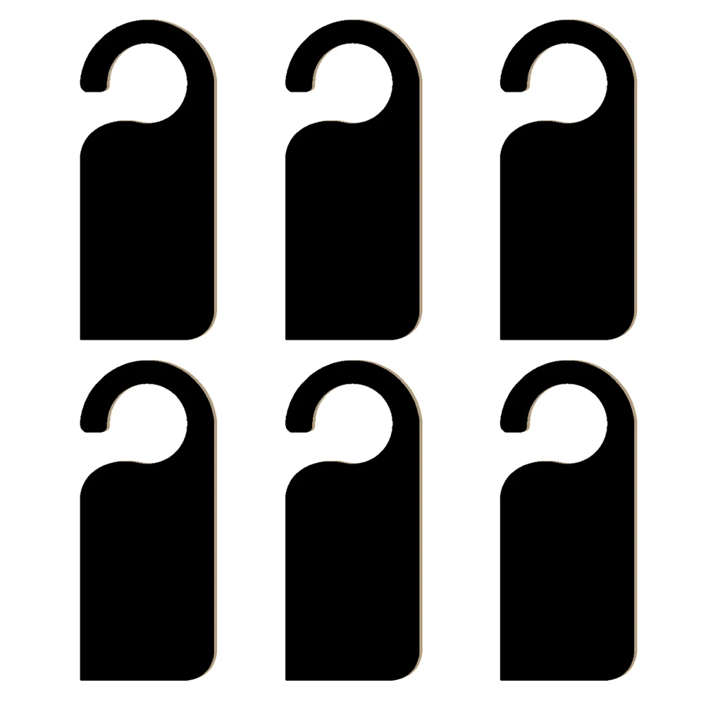 

6Pcs Creative Mini Two-sided Chalkboard Door Knob Hanger Tags Blackboard Message Board Hotel Sign Decoration Pendant