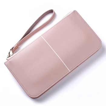 

Fashion Faux Leather Card Cash Long Wallet Women Zipper Purse Clutch Phone Bag