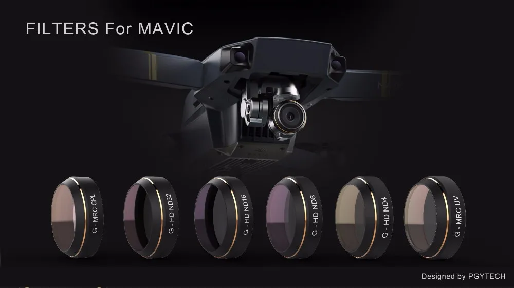 PGYTECH DJI MAVIC Pro& MAVIC Pro Платиновые аксессуары фильтры для объективов G-CPL HD фильтр Дрон карданный RC Квадрокоптер Запчасти