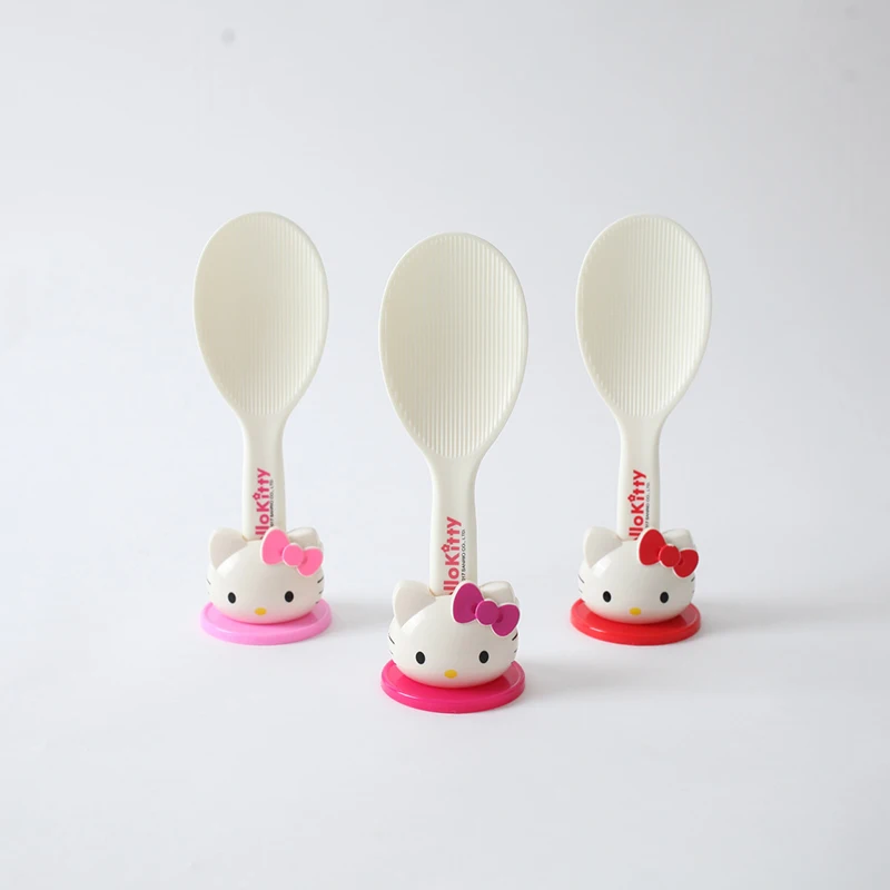 

1 PCS Lovely Kitchen Supplie Hello Kitty Ladle Non Stick Rice Paddle Meal Spoon DA