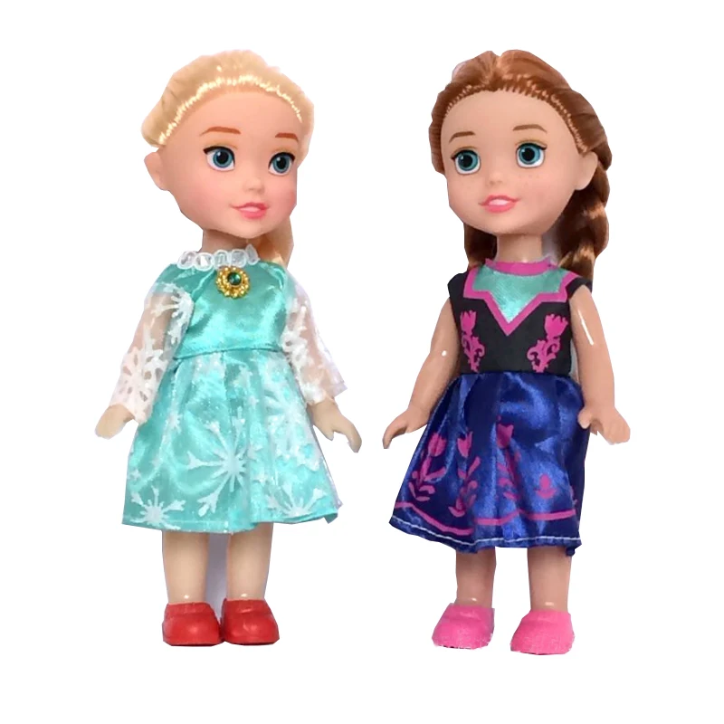 2pcs Disney 16cm Cute Toy Doll Frozen Princess Doll Cartoon Anna Elsa Doll for Childrens Christmas Gift Toys 2pcs Disney 16cm Cute Toy Doll Frozen Princess Doll Cartoon Anna Elsa Doll for Childrens Christmas Gift Toys