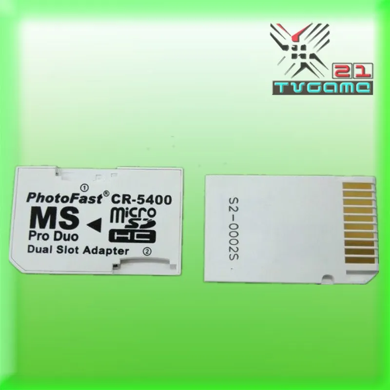10 шт./партия белая фотостудия CR5400 двойной слот Micro SD TF карта для MS Memory Stick Pro Двойной переходник