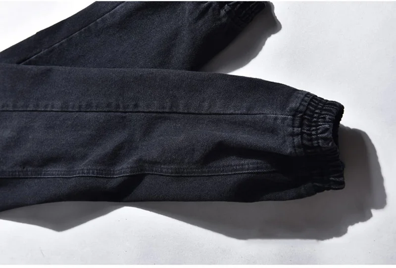 Винтаж дизайнерские модные мужские джинсы черный Цвет классические джоггеры из денима брюки Hombre японский Стиль уличной хип-хоп джинсы Для