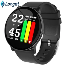 Longet W8 фитнес-часы, погода, погода, водонепроницаемые Смарт-часы, кровяное давление, монитор сна, умный браслет для iPhone, xiaomi