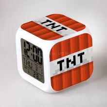 Hot Cartoon Minecraft Toys Minecraft Fashion Cartoon Toys Classic Amine Relogio Despertador For Kids Gift free