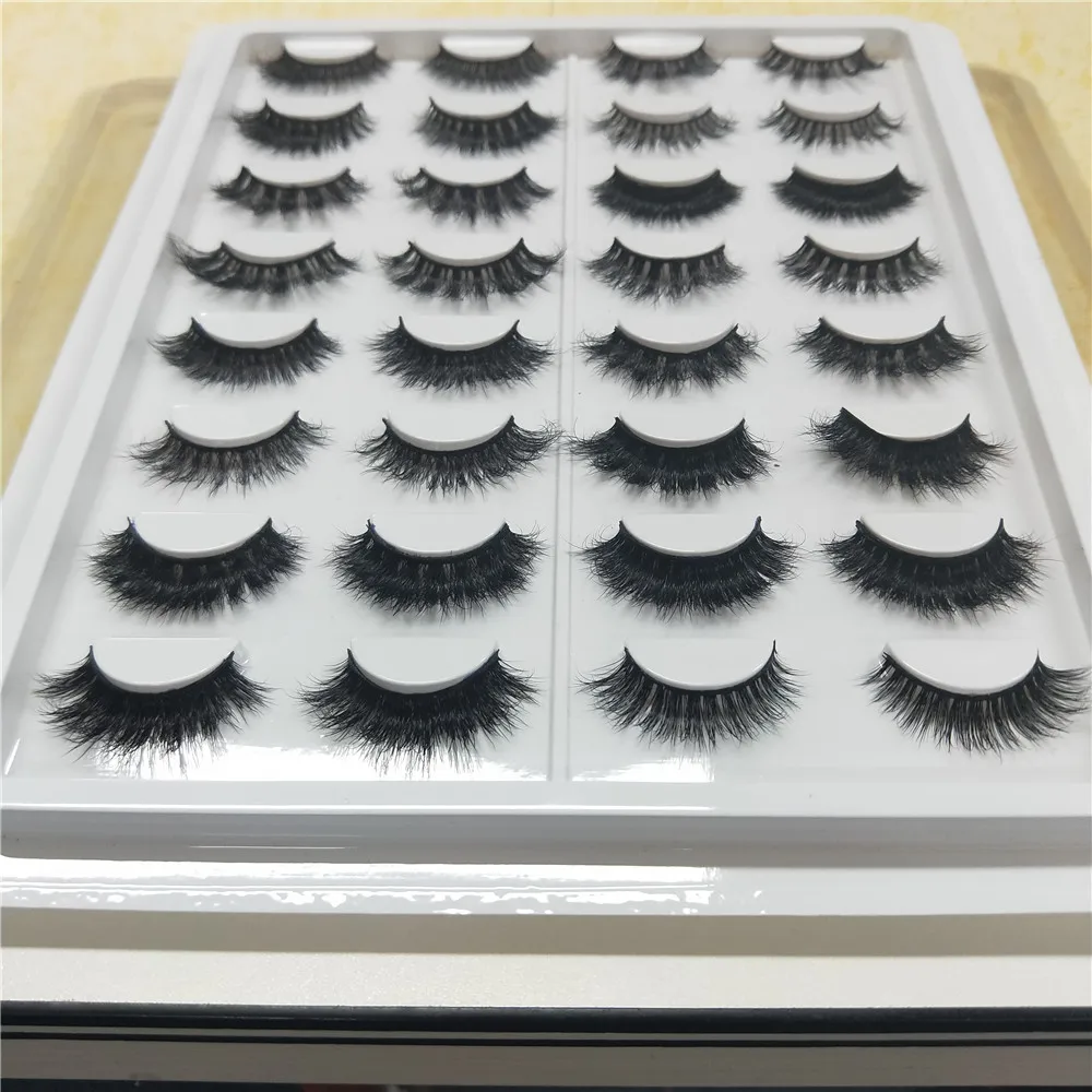 16 styles 3D Mink Lashes Eyelash Extension 100% Handmade Thick Volume Long False Lash Makeup with free shipping 10 trays volume lash 2d long stem soft eyelash false 100% silk individual lashes volume lashes can mark size lash free shipping
