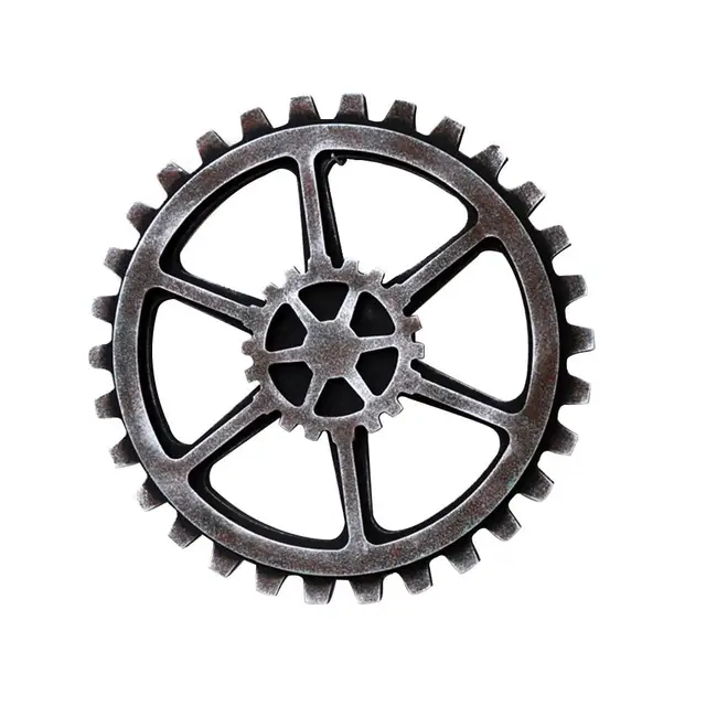 Wooden Gear Wall Decoration Metal Looking Gear Wall Hanging Ornaments