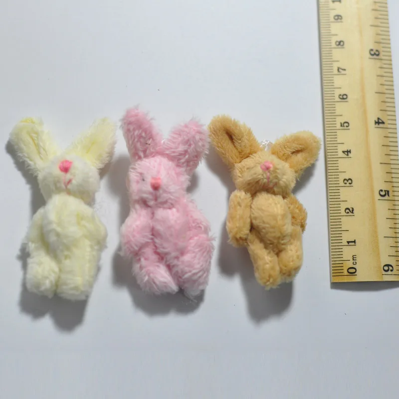 4.5cm long plush joint rabbit 13
