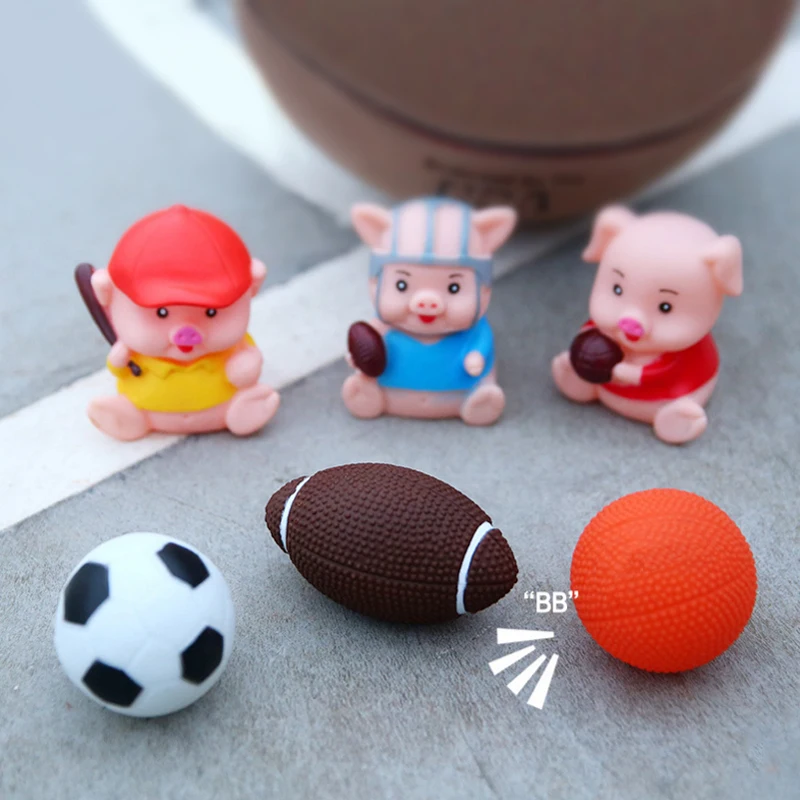 1 Set Children 3 Pigs 3 Balls Cute Pig Sound of Toys Wholesale Stall