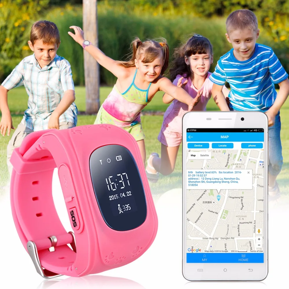 Children Smart font b Watch b font font b GSM b font GPRS GPS Locator Tracker