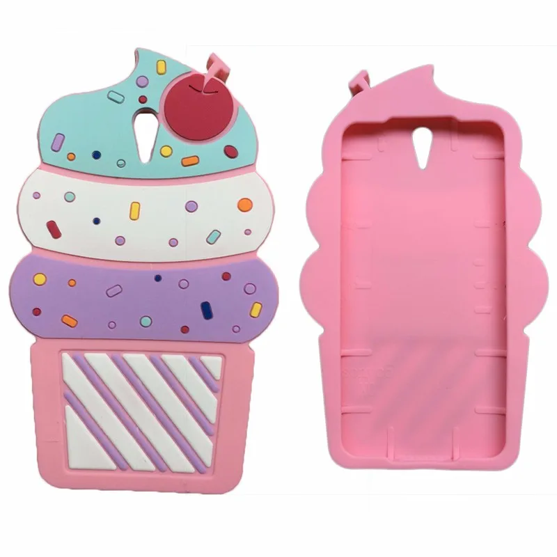 

New 3D Cartoon Ice Cream Soft Silicone Case For SONY Xperia C4 C5 Z4 M4 Aqua M5 Xperia X XA XA1 Phone Case Back Cover