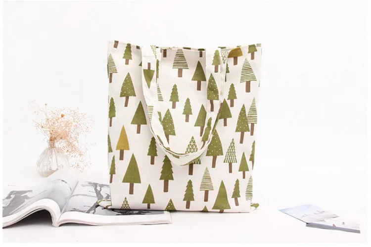 1 шт. парусиновая сумка с рисунком дерева, Экологичная хозяйственная сумка для мамы, модные женские сумки, сумка-тоут, повседневные сумки через плечо