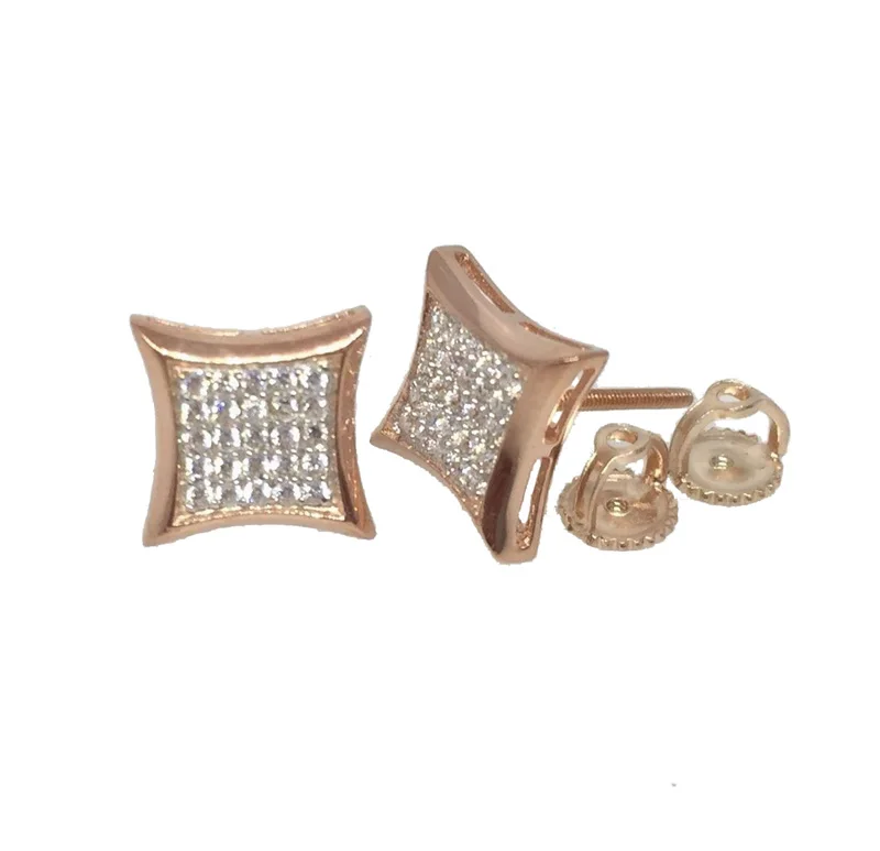 2017 Whole Factory Real Micro Pave Black Gold Stone 2017 Whole Factory Real Micro Pave Black Gold Stone Back Men S Hip Hop Earring Woman In Stud Earrings From Jewelry Accessories On