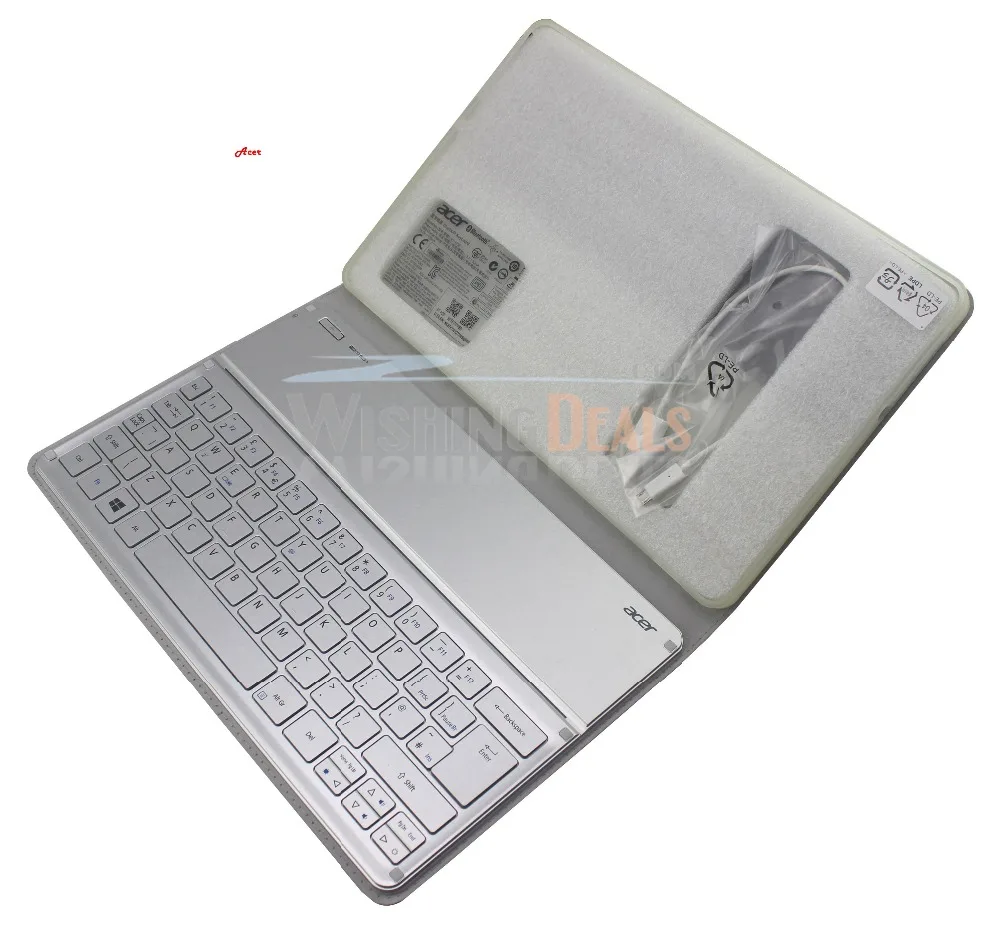 NOT OEM!Genuine New UK Silver Bluetooth keyboard dock+PU Tablet Case