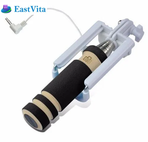 

EastVita Mini Selfie Stick Smart sticks With Wire Control Portable Adjustable Handheld Extendable for Mobile Phone r29