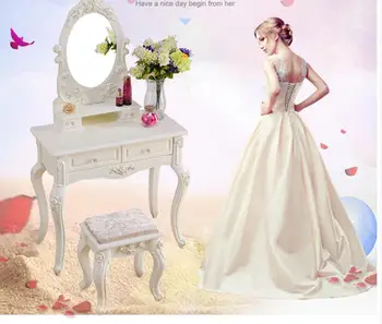 شراءغرفة نوم من أوروبا نوع مضمد المعاصرة التعاقد يشكلون مرحلة نموذج الأسرة الصغيرة الكثير من المال 50/60/70/80 مكتب صغير المكياج