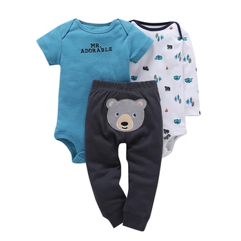 

Baby Time-limited Sale Cotton Full Boys Girl Clothing Set 3pcs/set Bear Trousers + 2pcs Climbing Clothes 0-2y 2019 Spring Suit