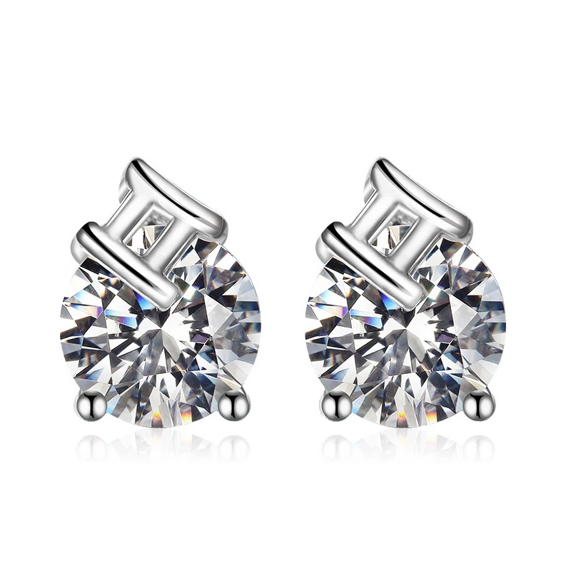 

Stud Earrings for Women Embellished with Crystals from Swarovski 925 Sterling Silver Exquisite Twelve Zodiac Series