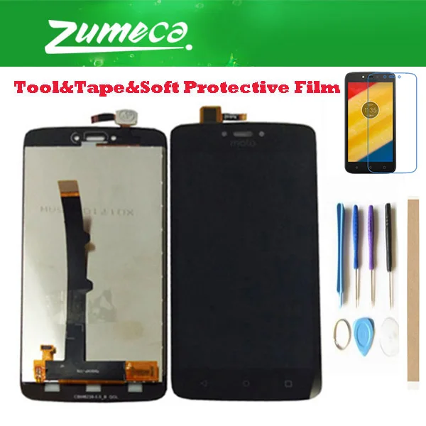 

For Motorola XT1750 XT1755 Moto C LCD Display Screen+Touch Screen Digitizer Assembly Replacement Part Black Color With Kits