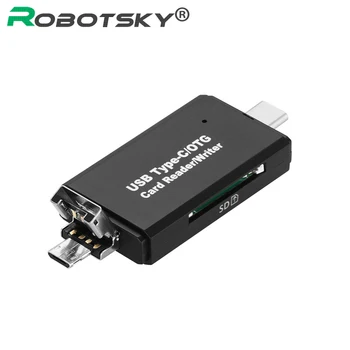 

Multifunction Type C Micro USB Card Reader Type-C OTG Adapter for Samsung Letv Sony HTC