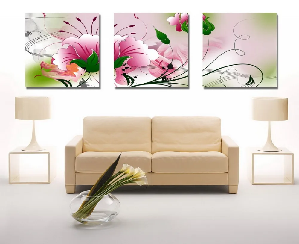 Fruit Kitchen Dinning Wall Decorative oil painting Pictures flowers printing Modern Print Oil Painting 3 Panel
