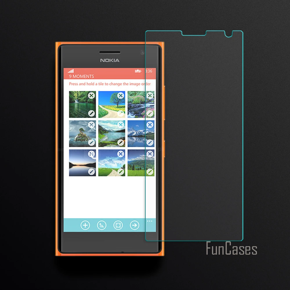 2.5D закругленные края экрана для Nokia Lumia 730/735 Защитная пленка закаленное стекло