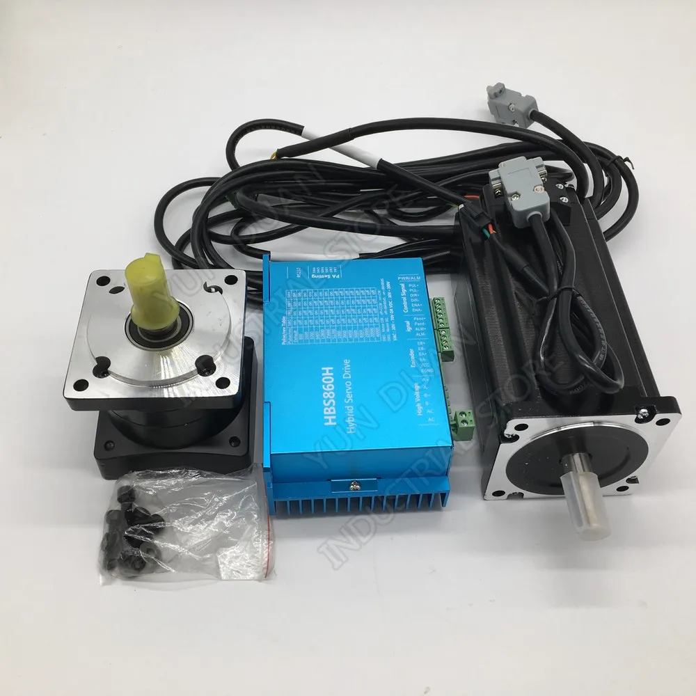 

4.5Nm Nema34 Stepper Motor Driver 86MM AC DC DSP Closed Loop With Cooling fan Hybird Encoder Easy Servo & Planetary Reducer Kits
