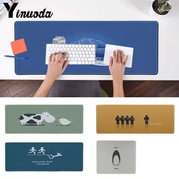 

Yinuoda Non Slip PC Funny people penguin cattle and chicken Gamer Speed Mice Retail Small Rubber Mousepad Free Shipping Large