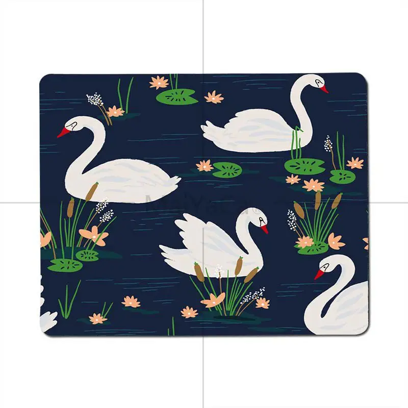 MaiYaCa New Design Black Swan Gamer Speed Mice Retail Small Rubber Mousepad DIY pictures PC computer gaming mousepad desk mat