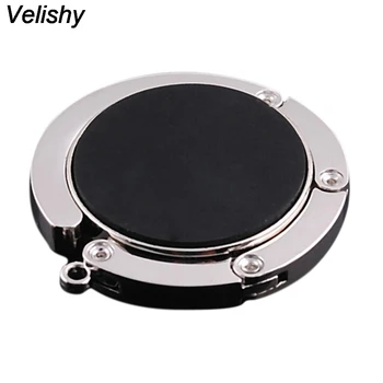 

Velishy 1PC High qulity Folding Rhinestone Crystal Alloy Purse Handbag Bag Hanger Hook Holder Hotsales Portable Handbag Hook