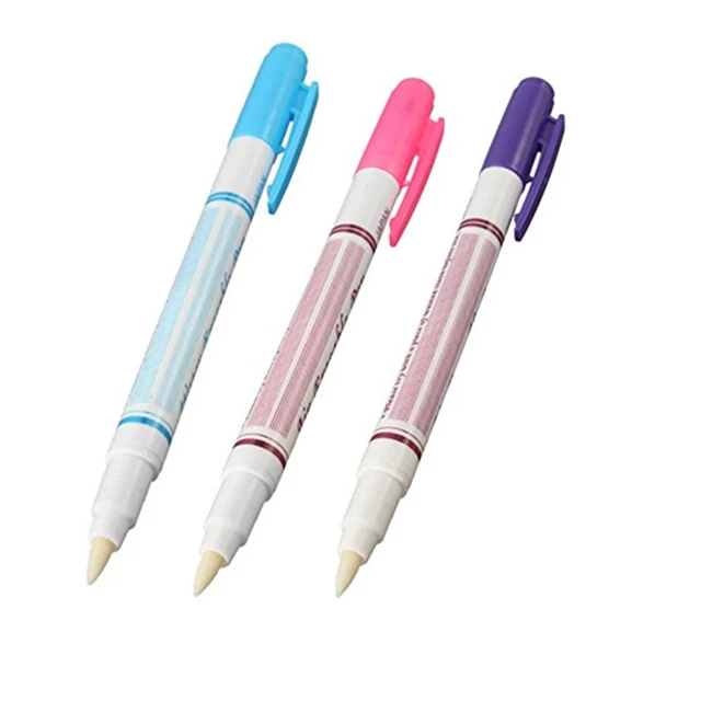 3pcs Sewing Pen Color Disappear Air Erasable Pencil Easy Wipe Off Water  Soluble Fabric Marker Pen For Sewing Shoes Making - AliExpress