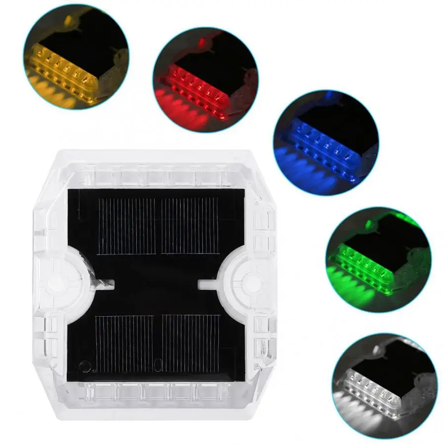 12 LED Super bright anti-fog LED Solar Powered Stud Light Sqaure Road Pathway Highway Tunnel Light IP68 Waterproof