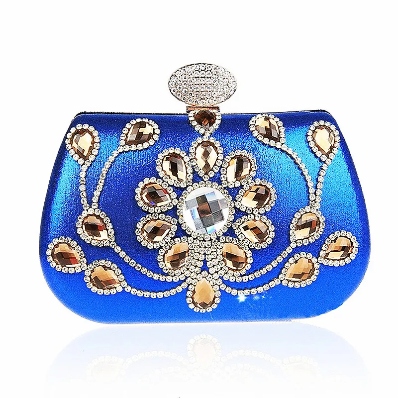 

Vintage Women Luxury Party Bags Diamond Evening Clutch Bag Shoulder Chain Bags Crystal Beaded Clutch Purses Pouch Bag JXY237