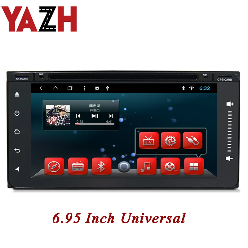 Cheap YAZH 2 Din Car on dash gps navigation dvd player For Toyota old corolla fortuner Camry Corolla Prado 6.95 inch full touch screen 0