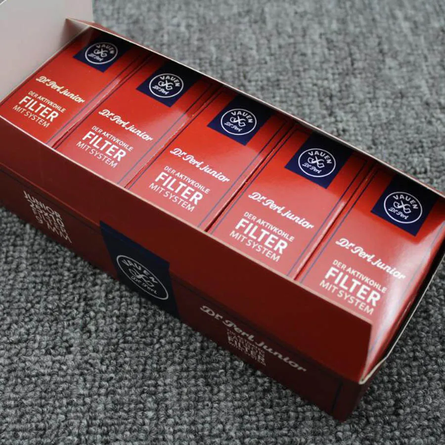 AAA 50 Pcs /5 Box Vauen 9mm Smoking Pipe Filters Disposable Activated Carbon Filter Smoking Tools Accessories