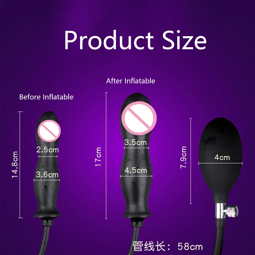 Super Large Inflatable Huge Big Anal Plug Expandable Anal Dilator Expandable Pump No Vibrator Butt Plug Anal Balls Sex Toys (5)